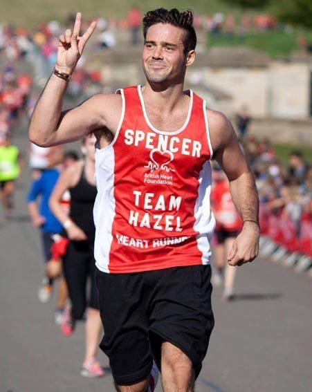 Spencer Matthews Celebrates Crossing The Finish Line By