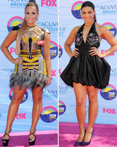 Demi Lovato in Falguni & Shane Peacock Dress at 2012 Teen 